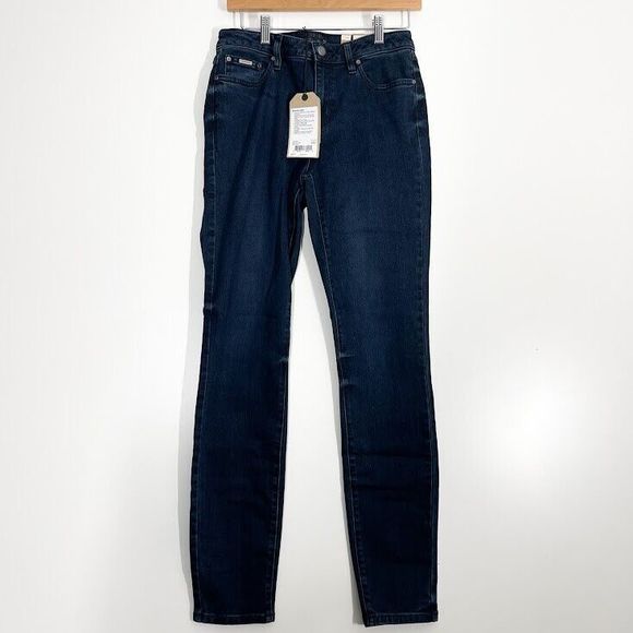 Prana Sienna Skinny Jeans Women Dark Wash Mid Rise Classic Denim Blue Size 8 NWT - Picture 2 of 12